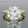 Beautiful Certified 3.85 Ct Off White Diamond Ring in 925 Silver, Great Shine & Fire, Gift For Wedding/Birthday - ZeeDiamonds