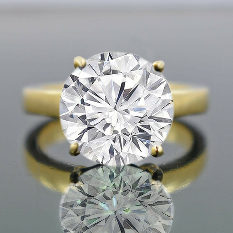 Beautiful Certified 3.85 Ct Off White Diamond Ring in 925 Silver, Great Shine & Fire, Gift For Wedding/Birthday - ZeeDiamonds