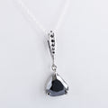 AAA 4.20 ct Rare Pear Shape Certified Black Diamond Solitaire Pendant - ZeeDiamonds