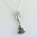 AAA Certified 3.5 Cts Trillion Shape Black Diamond Pendant , Designer Creation - ZeeDiamonds