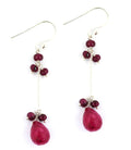 22.35 Cts African Ruby Gemstone Designer Earrings For Women's Gift - ZeeDiamonds