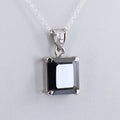 5.00 Cts Rare Emerald Cut Certified Black Diamond Pendant, AAA Quality Diamond - ZeeDiamonds