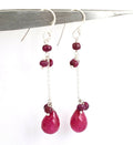 22.35 Cts African Ruby Gemstone Designer Earrings For Women's Gift - ZeeDiamonds