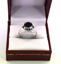 3 Cts Oval Shape Black Diamond Solitaire Ring In 925 Sterling Silver - ZeeDiamonds