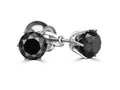 3.00 Ct AAA Certified Black Diamond Solitaire Studs in 925 Silver - ZeeDiamonds