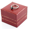 2 Ct Black Diamond Solitaire Ring with White Diamond Accents - ZeeDiamonds