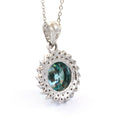 Beautiful 4.50 Ct Blue Diamond Pendant with Accents, Elegant Look & Great Sparkle, Gift for Anniversary - ZeeDiamonds