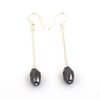 8 Carats Certified Black Diamonds Dangler Silver Earrings in Sterling Silver. Amazing Look & Great Luster