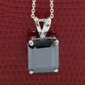 3.80 Carats AAA Certified Black Diamond Pendant.Great Shine And Brilliant Cut! - ZeeDiamonds