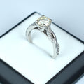 Lovely Off White Diamond Designer Ring with White Accents, Latest Collection & Great Sparkle ! Ideal For Birthday Gift, 1.00 Ct Certified Diamond! - ZeeDiamonds