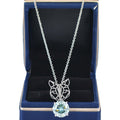 4.60 Ct AAA Certified Amazing Blue Diamond Cat Pendant in White Finish, Very Elegant Shine & Ideal Gift for Anniversary, Birthday - ZeeDiamonds