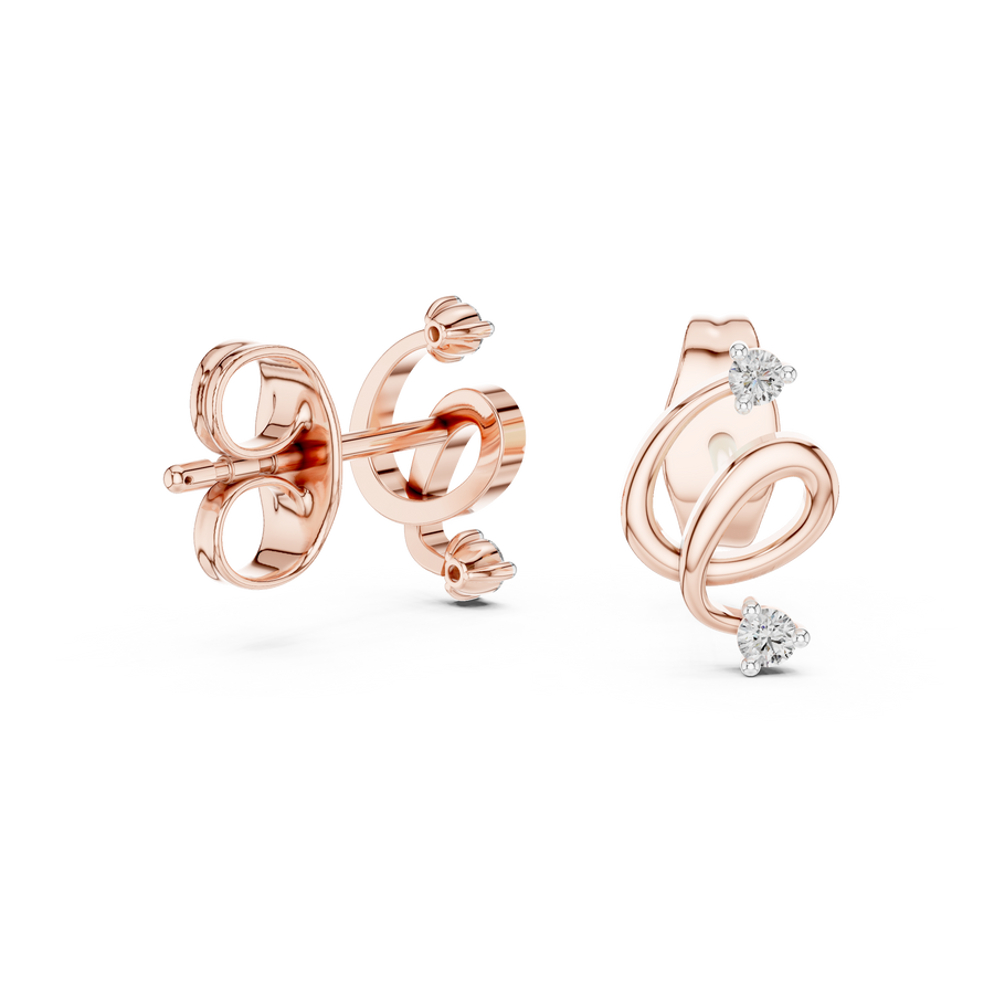 Elowen Loop  Diamond Earrings