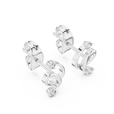 Elowen Loop  Diamond Earrings