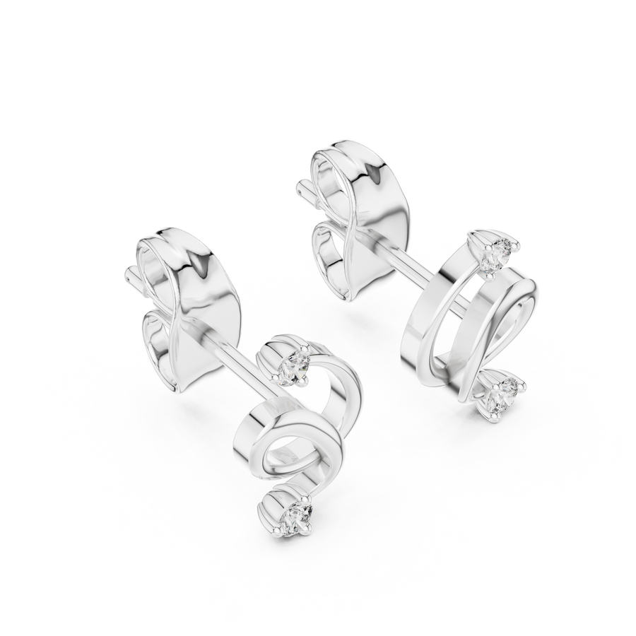 Elowen Loop  Diamond Earrings