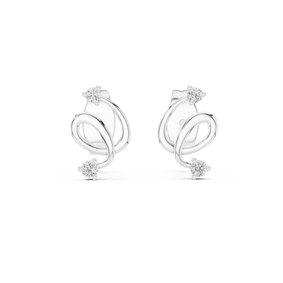 Elowen Loop  Diamond Earrings