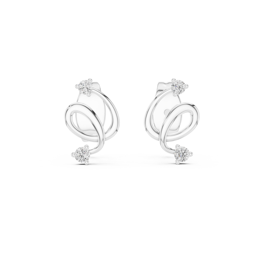 Elowen Loop  Diamond Earrings