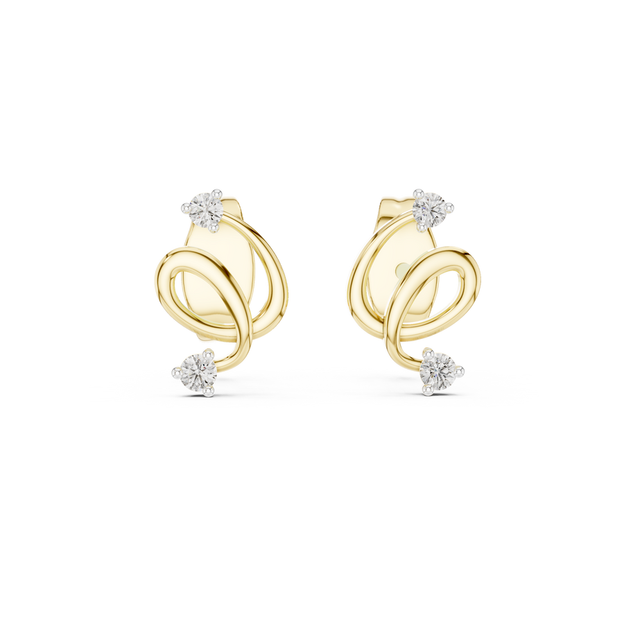 Elowen Loop  Diamond Earrings