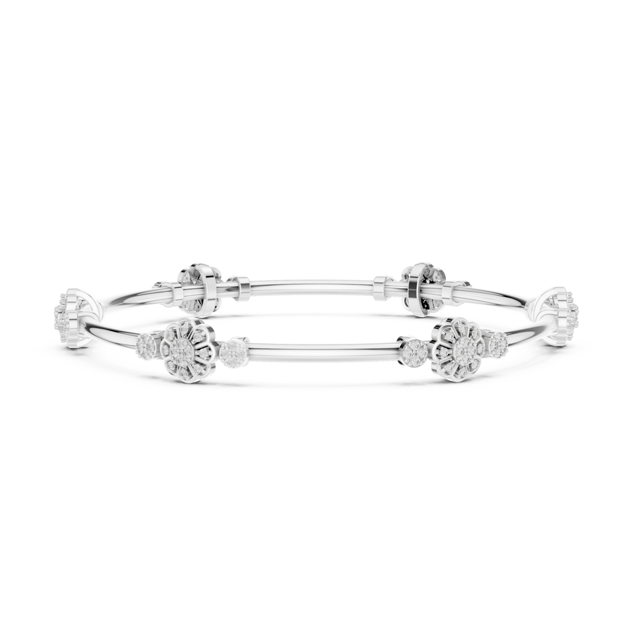 Celestine Floral Link  Diamond Bracelet