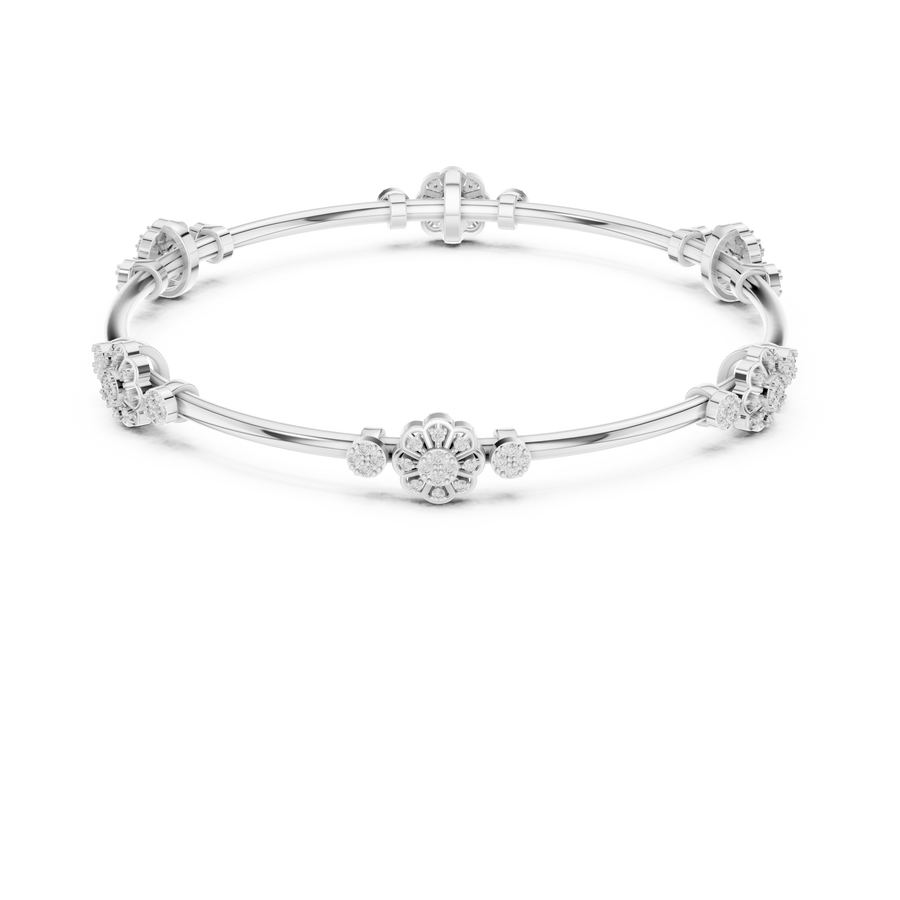 Celestine Floral Link  Diamond Bracelet