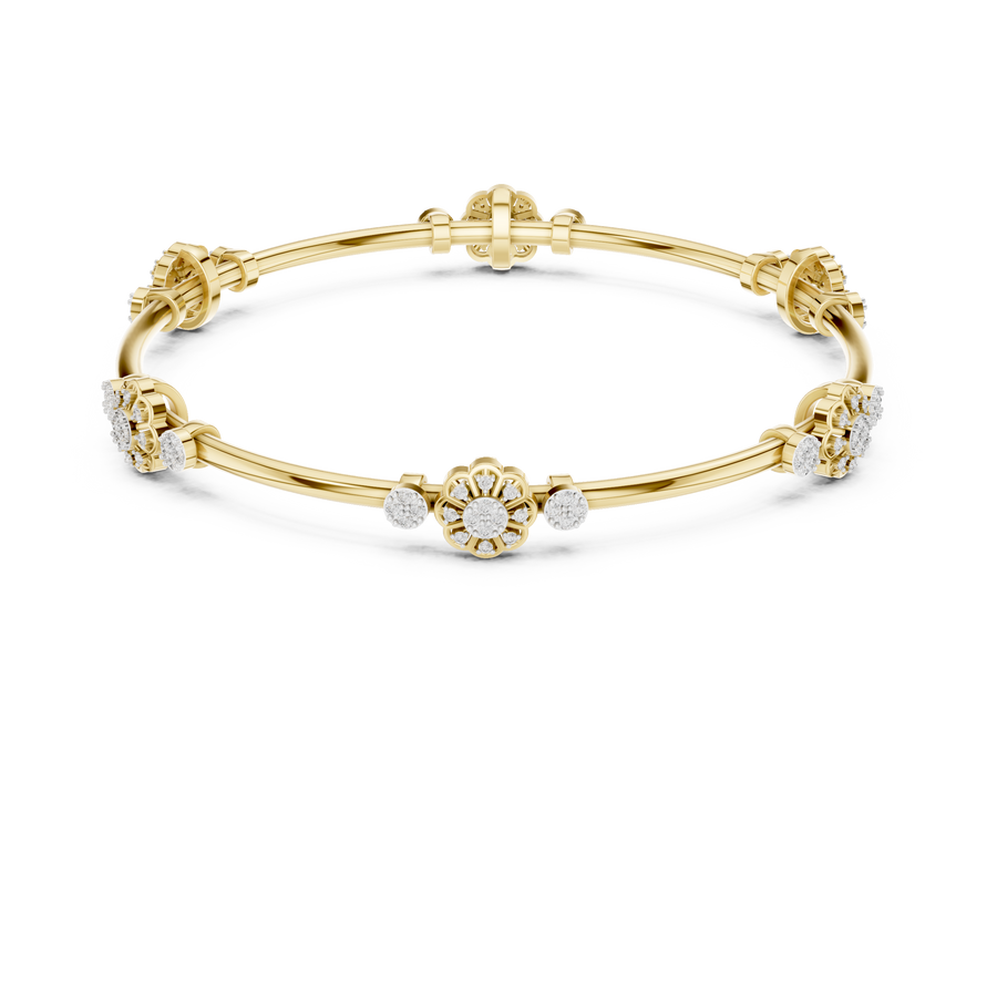 Celestine Floral Link  Diamond Bracelet