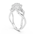 Seravelle Floral Twist  Diamond Ring