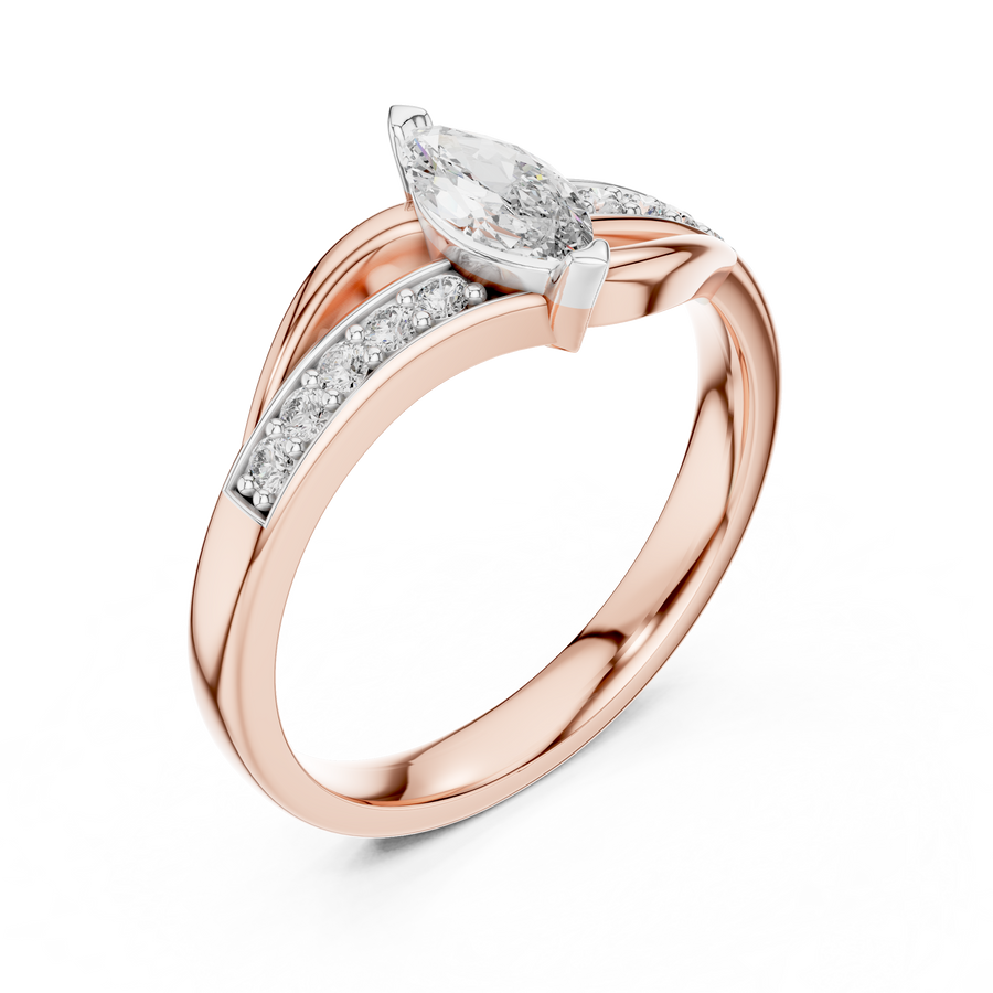 Aurelia Marquise Color Stone  Diamond Ring
