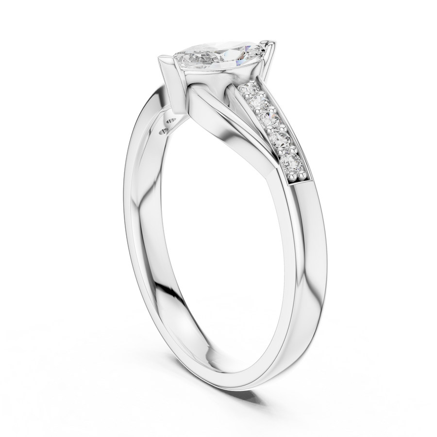 Aurelia Marquise Color Stone  Diamond Ring