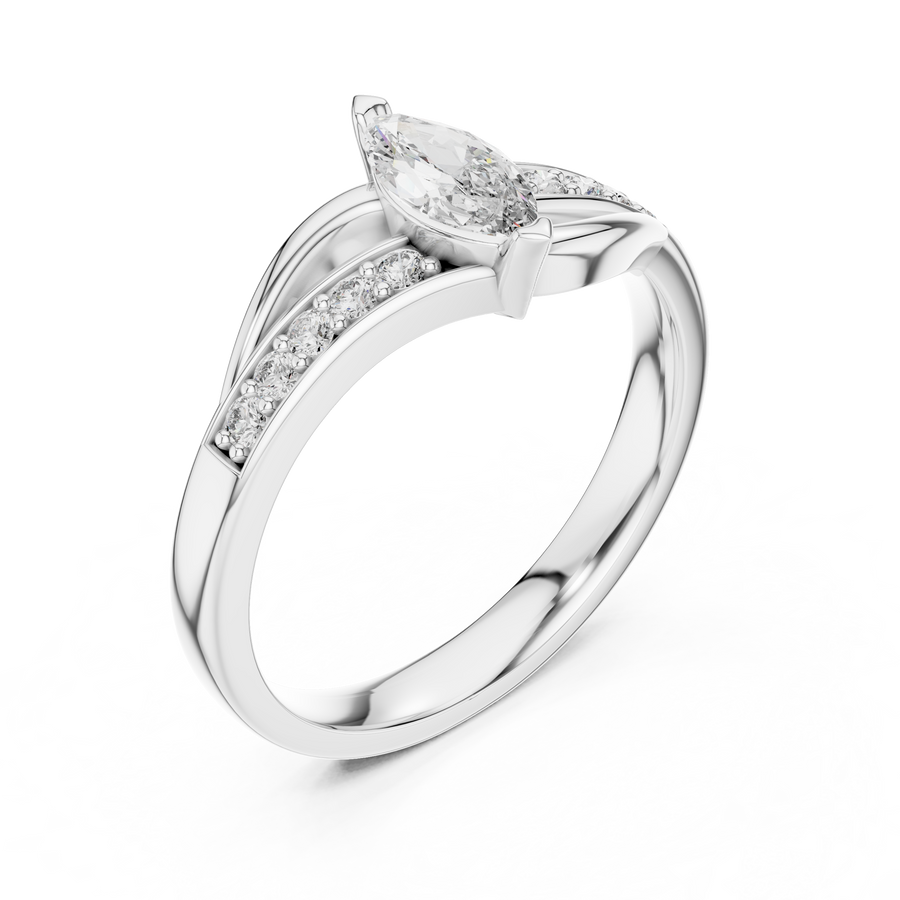 Aurelia Marquise Color Stone  Diamond Ring