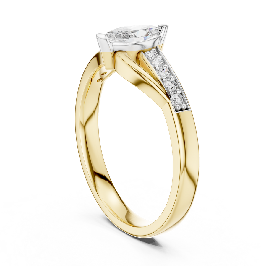 Aurelia Marquise Color Stone  Diamond Ring