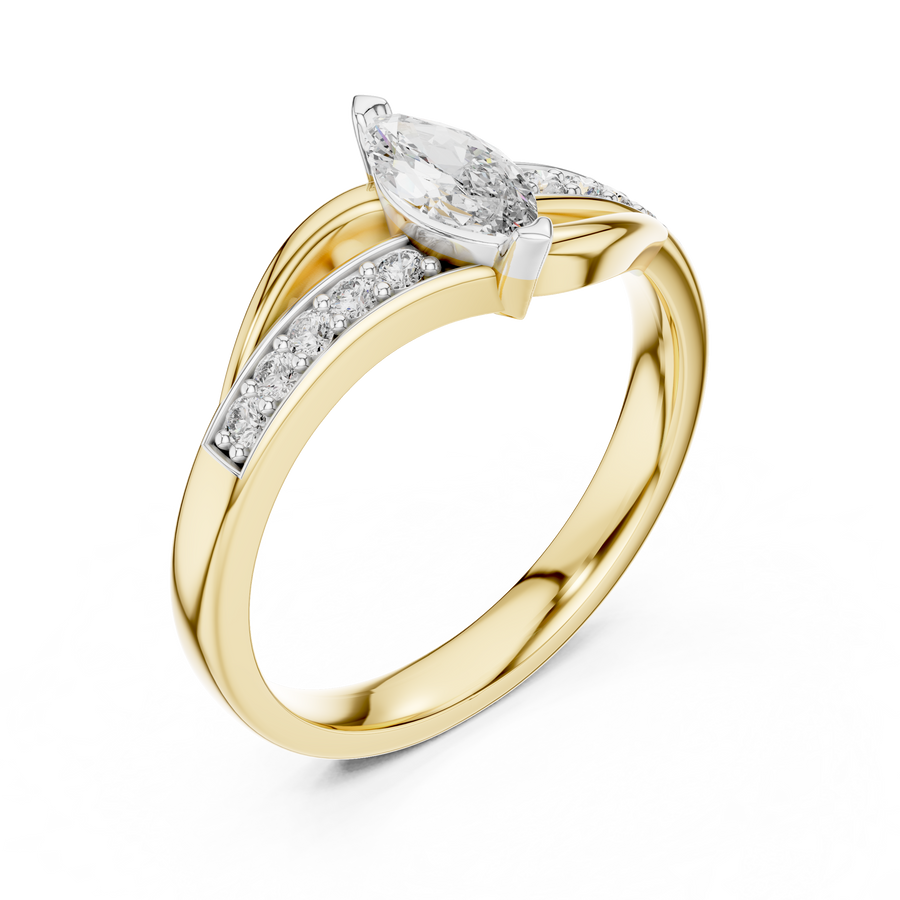 Aurelia Marquise Color Stone  Diamond Ring