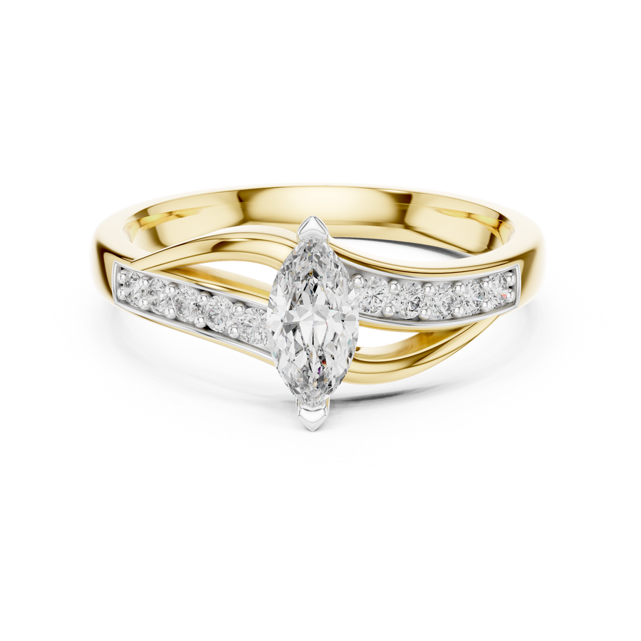 Aurelia Marquise Color Stone  Diamond Ring