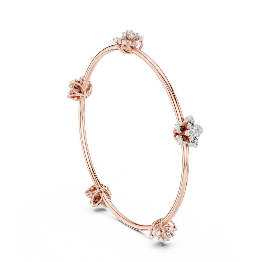 Elowen Floral Trio  Diamond Bracelet