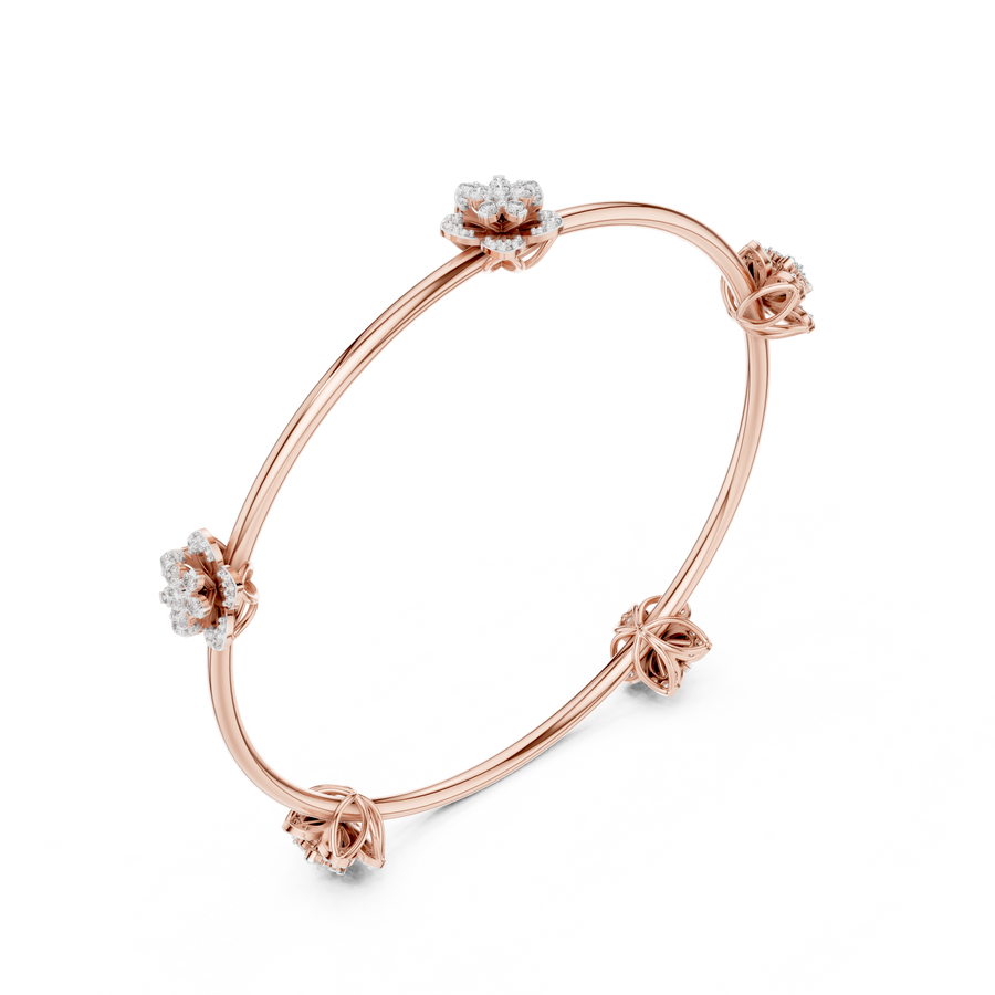 Elowen Floral Trio  Diamond Bracelet