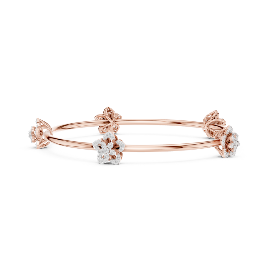Elowen Floral Trio  Diamond Bracelet