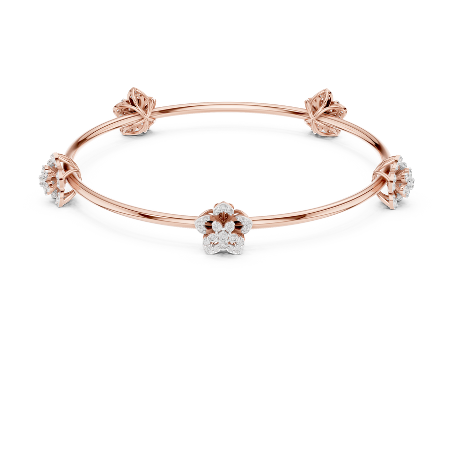 Elowen Floral Trio  Diamond Bracelet