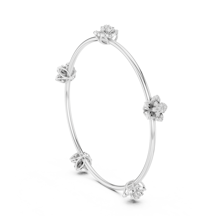 Elowen Floral Trio  Diamond Bracelet
