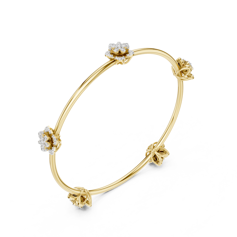 Elowen Floral Trio  Diamond Bracelet
