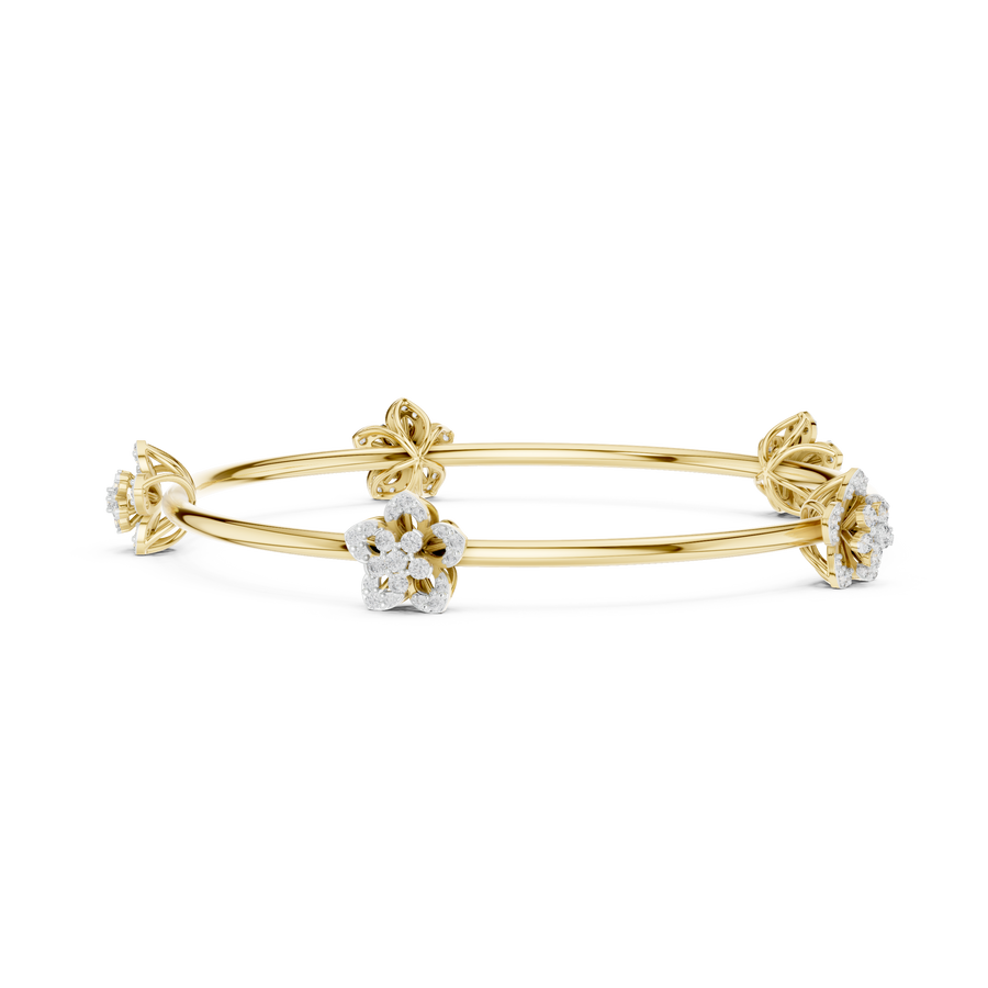 Elowen Floral Trio  Diamond Bracelet