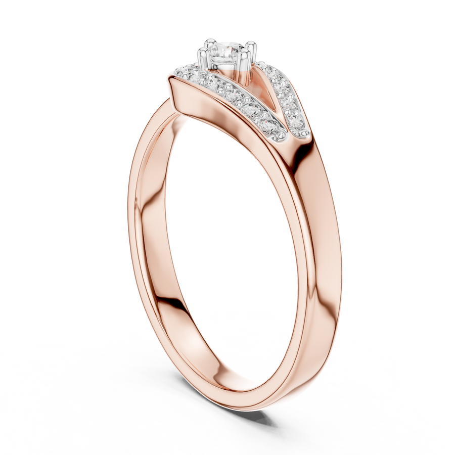 Aurelia Pavé Round  Diamond Ring
