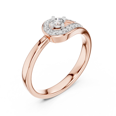 Aurelia Pavé Round  Diamond Ring