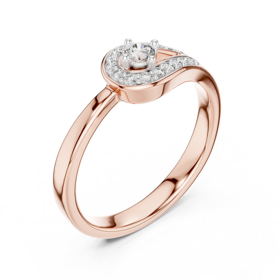 Aurelia Pavé Round  Diamond Ring