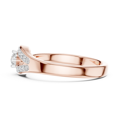 Aurelia Pavé Round  Diamond Ring