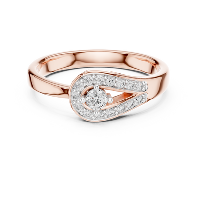 Aurelia Pavé Round  Diamond Ring