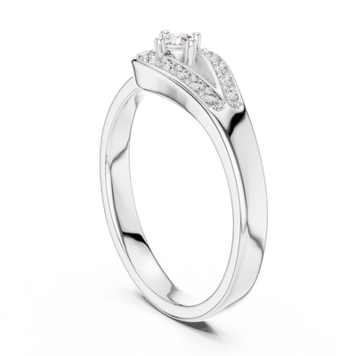 Aurelia Pavé Round  Diamond Ring