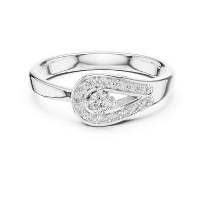 Aurelia Pavé Round  Diamond Ring