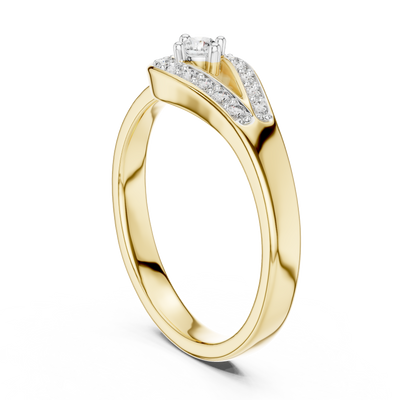 Aurelia Pavé Round  Diamond Ring