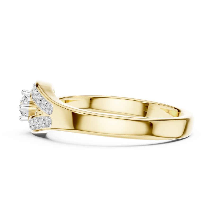 Aurelia Pavé Round  Diamond Ring