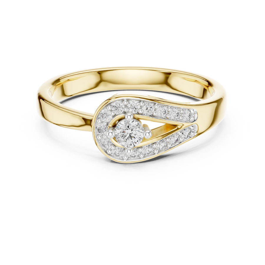 Aurelia Pavé Round  Diamond Ring
