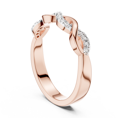 Aurevienne Twisted U-Cut Diamond Ring