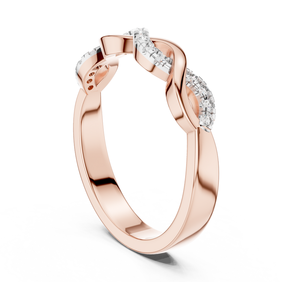 Aurevienne Twisted U-Cut Diamond Ring